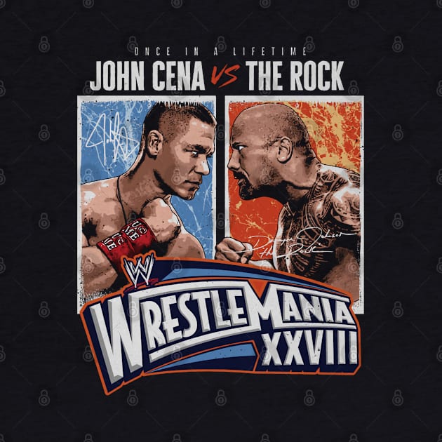 John Cena Vs. The Rock Match WrestleMania 28 by MunMun_Design